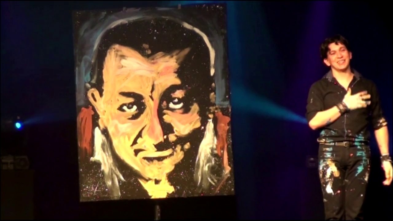 coluche peinture inverse (Roy Neves le Peintre)...