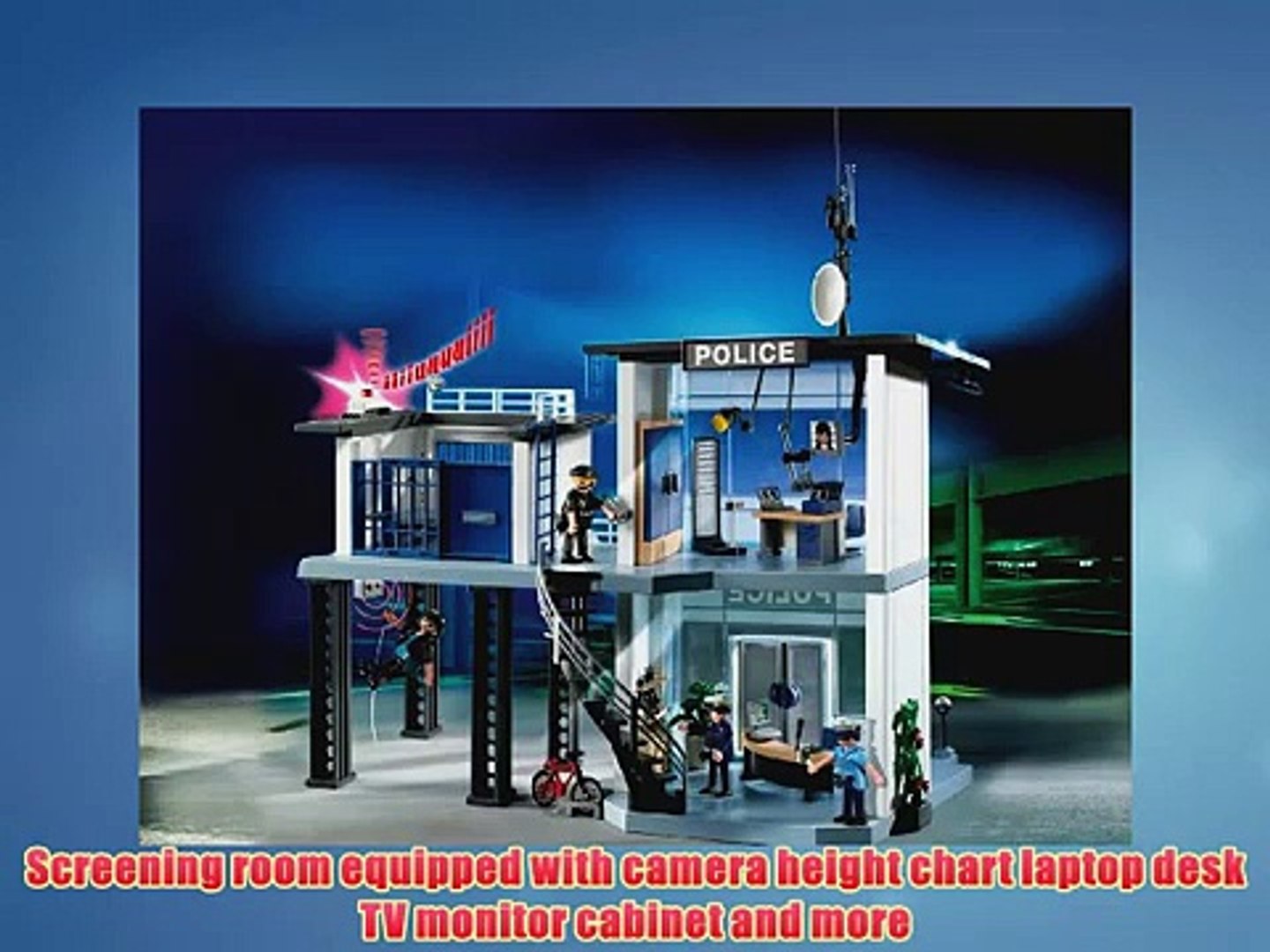 playmobil police station with alarm system