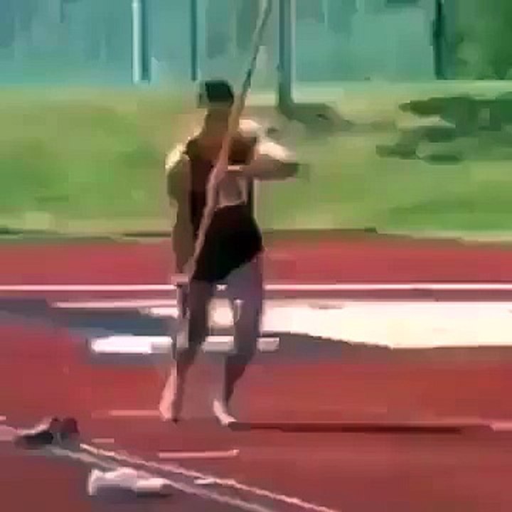 funny stick jump