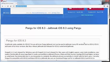 Pangu NEW Jailbreak iOS8.3 iPhone 6,5S,iPod Touch 4,3 & iPad