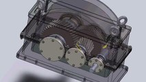 Solidworks Dynamic Contact Simulation for gears in motion study - 3D solid model Helical Gearbox