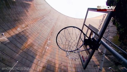 Basketball : record du tir le plus haut du monde !