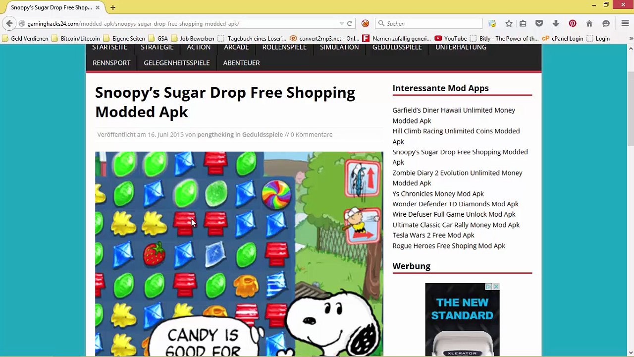 Snoopy’s Sugar Drop Free Shopping Modded Apk [Deutsch]