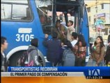 Transportistas recibirán el primer pago de compensación
