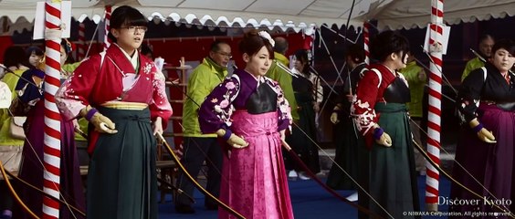 Kyoto Event: Japanese girls in Archery Ceremony (Ōmato Taikai) 通し矢 大的全国大会 京都 三十三間堂