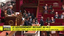 Loi Macron : comme prévu, M. Valls a eu recours à l'article 49.3
