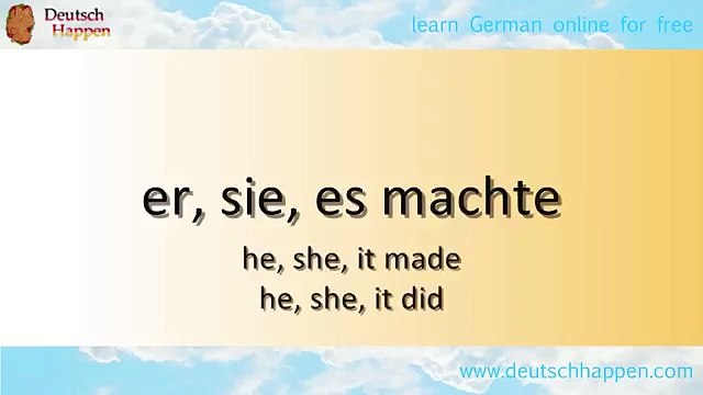 Learn German Grammar - 20 most used verbs 9 machen to make, do
