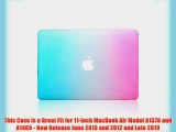 KABB-AIR 11-inch Rubberized Hard Case Cover for Apple MacBook Air 11.6 (Models: A1370 and A1465(colorful)