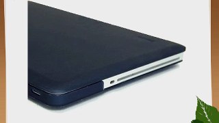 KHOMO Black Rubberized Satin Soft Touch Hard Shell Case Cover for Apple MacBook Pro 15'' Aluminium