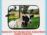 13 inch Rikki KnightTM Cow on Farmland Design Laptop Sleeve