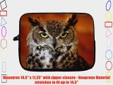 15 inch Rikki KnightTM Barn Owl Close-Up Design Laptop Sleeve