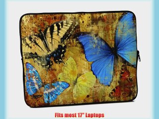 Designer Sleeves 17-Inch Butterflies 2 Laptop Sleeve (17DS-BTRFL2)