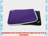 DURAGADGET Purple Ultra protection Water resistant laptop / notebook / netbook / UMPC carry
