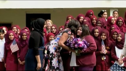 Visite de Michelle Obama dans une école de Londres