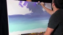 Time Lapse Landscape Painting by Tim Gagnon Dissolving Into Aqua