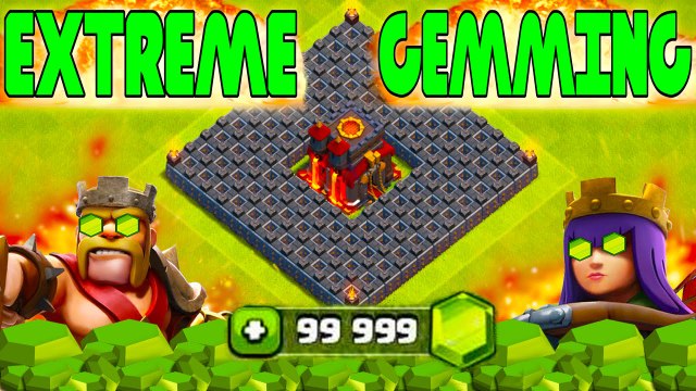 Clash Of Clans - EXTREME! $2600 IN GEMS! Gemming to MAX BASE _FUNNY MOMENTS + MAX LVL DEFENSES_