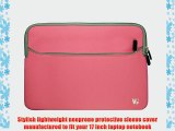 Pink Durable Neoprene Sleeve with Accessory Pocket for HP G72-253NR 17.3-Inch Laptop   SumacLife