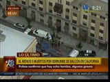 Estados Unidos: Cinco muertos por el derrumbe de un balcón en California [Video]
