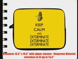 13 inch Rikki KnightTM Keep Calm and Exterminate SM Yellow Color Design Laptop Sleeve