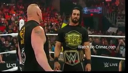 Blast Of Pressure On Seth Rollins As Brock Lesnar Returns. Says " The Front Times".