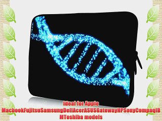 13 inch Rikki KnightTM Blue Dna Helix Design Laptop Sleeve