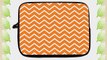 13 inch Rikki KnightTM Orange Chevron Zig Zag Stripes Design Laptop Sleeve