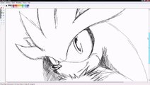 Speed Paint [[Silver the hedgehog sketch]] Done in MS Paint