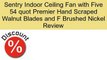 Craftmade K10755 Sentry Indoor Ceiling Fan with Five 54 quot Premier Hand Scraped Walnut Blades and F Brushed Nickel Review