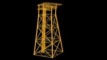 SACS Animation - Fixed Offshore Platform response to operating wave
