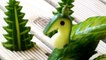 Art In Fruit Vegetable Carving Garnish Duck Bird Swan  | Искусство огурцов Шоу-резьбы
