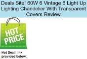 60W 6 Vintage 6 Light Up Lighting Chandelier With Transparent Covers Review