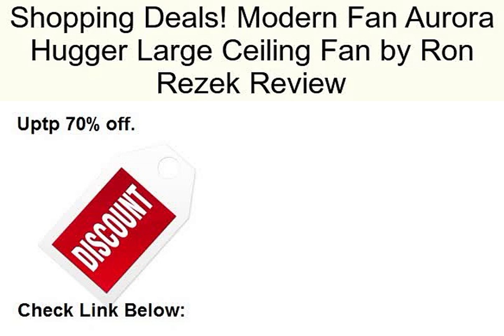 Modern Fan Aurora Hugger Large Ceiling Fan By Ron Rezek Review