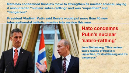 Télécharger la video: Nato condemns Putin's nuclear 'sabre-rattling' - Nato Secretary-General Jens Stoltenberg said