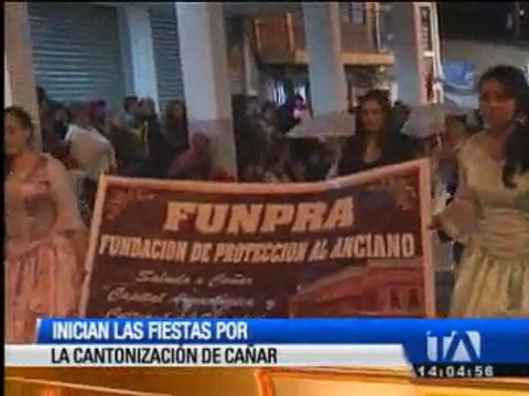 Iniciaron fiestas de cantonización en Cañar