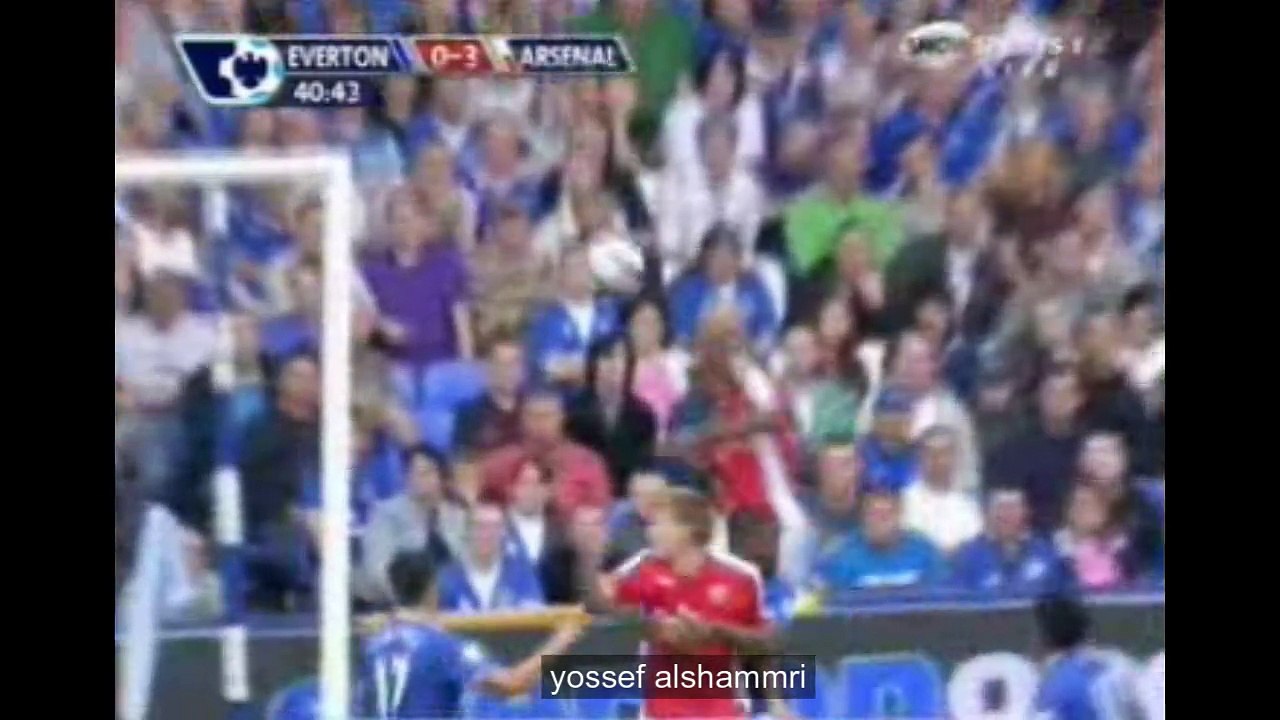 ايفرتون 1-6 ارسنال 2009، فهد العتيبي
