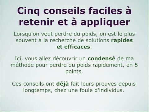 5 conseils pour perdre du poids rapidement