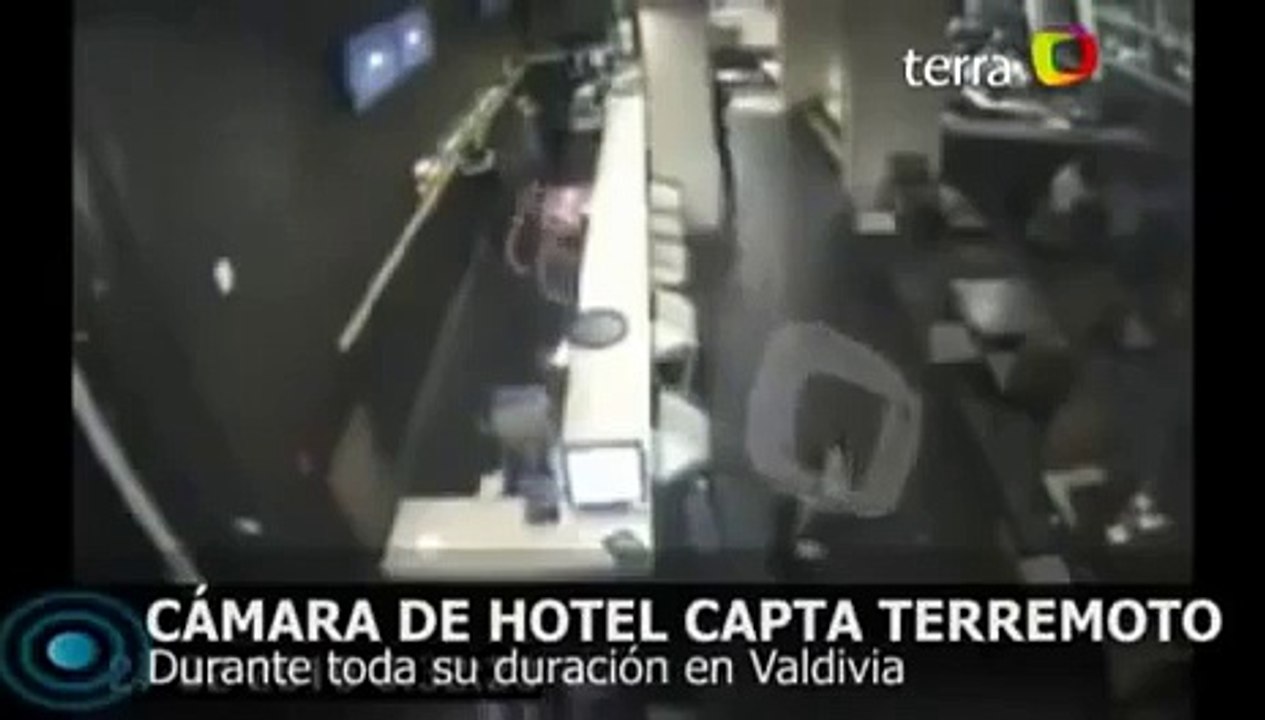 Terremoto Chile 2010 8.8 Earthquake live Footage 12th floor Hotel Valdivia