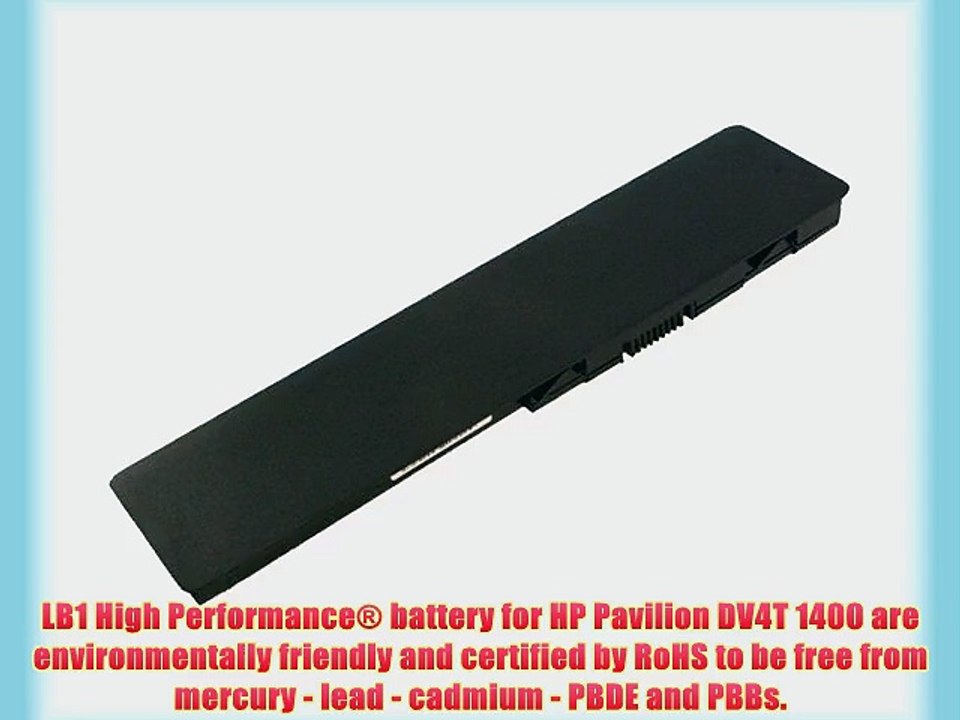 LB1 High Performance Battery for HP Pavilion DV4T 1400 Laptop Notebook Computer PC [6-Cell