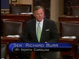 Senator Burr speaks on Kagan's nomination on the Senate floor on August 5, 2010