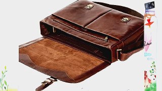 Visconti VT4 Leather Vintage Brown Laptop Computer Case Briefcase Messenger Bag w/ Removable
