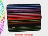 Designer Sleeves Retro Stripes Sleeve for 17-Inch Laptop Red (17DS-RS)