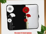 Designer Sleeves 14-Inch Poppies Laptop Sleeve Black/White (14DS-POP)