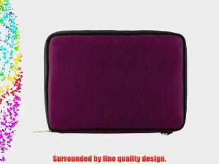 VanGoddy Irista Sleeve PURPLE PLUM BLACK SLATE City PRO PU Faux Leather Pouch Cover fits Samsung