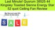 Quorum 38525 44 Kingsley Toasted Sienna Energy Star 52 quot Ceiling Fan Review
