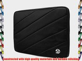 VanGoddy Jam Series Bubble Padded Striped Sleeve for Toshiba 14 to 15.6 Laptops (Black)