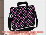 Designer Sleeves 17-Inch Polka Dots Executive Laptop Case Black/Pink/White (17ES-PDBPW)