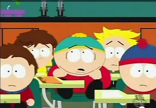 south park- eric cartman se caga en el escritorio