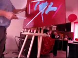 Peinture en direct live painting abstrait Didier JOYARD
