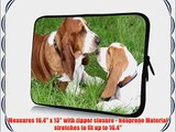 17 inch Rikki KnightTM Basset Hound Puppies Design Laptop Sleeve