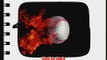 13 inch Rikki KnightTM Baseball on Fire Design Laptop Sleeve